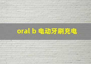 oral b 电动牙刷充电